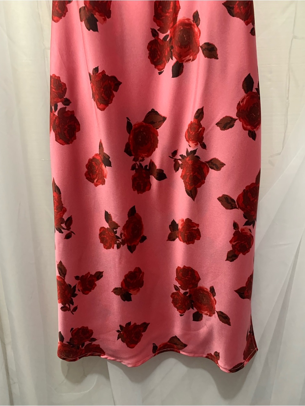Arden B Rose Satin Slip Dress - Picture 3 of 8